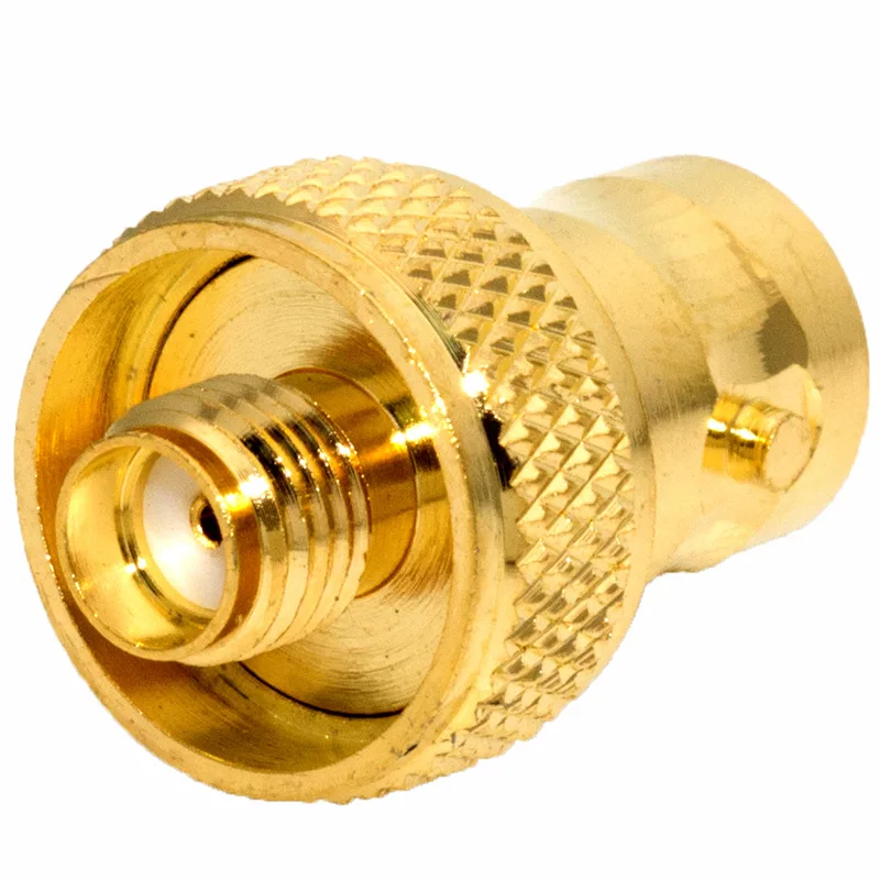 1 Stück vergoldeter BNC-Buchsenadapter auf SMA-Buchse, runder RF-Stecker für BaoFeng UV-5R FD-880 – Detail 3