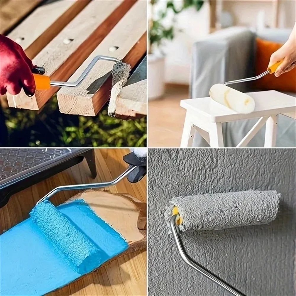 Rodillo de pintura para pared, cerdas densas, rodillo de pintura de látex con rodillos de 4 pulgadas para pintar paredes, gabinetes, puertas y vallas, 10 Uds.