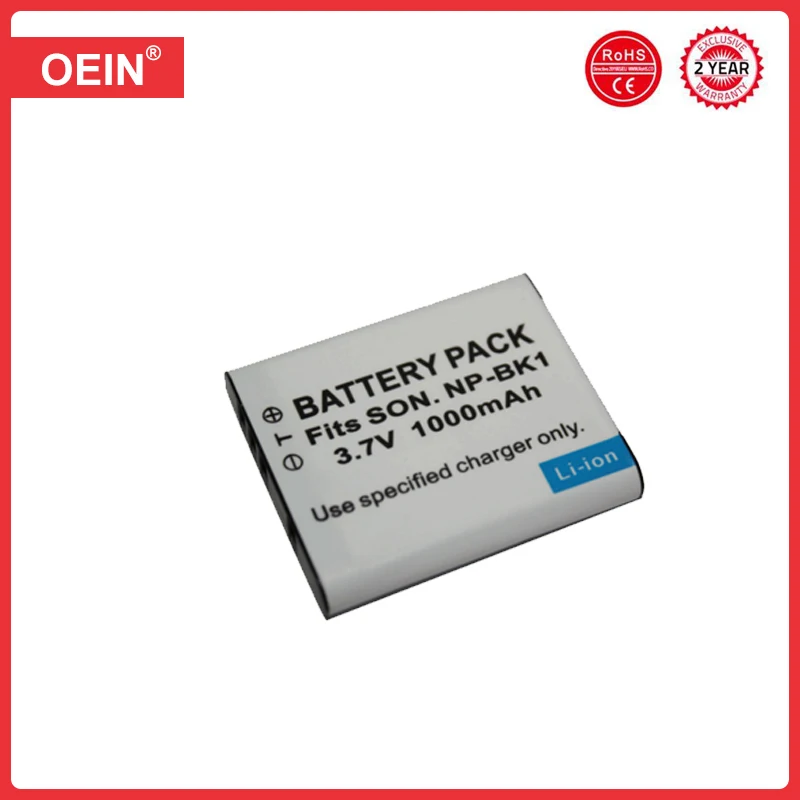 4Pcs 1000mAh NP-BK1 Battery + Charger for Sony Cybershot MHS-PM5 DSC-W180 MHS-CM5 DSC-W370 S980 S750 S780 S950 W190