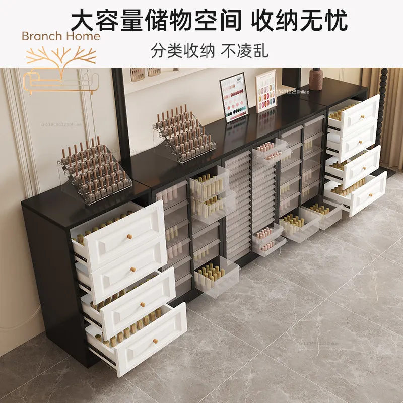 Nail Art Storage Cabinet Display  Art Nail Glue Oil Drawer Locker Shop Display Cabinet Art