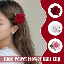 Horquillas y broche de flores rosas para mujer y niña, Accesorios de playa, pinzas para el cabello, pasadores, pinzas para el pelo, tocado