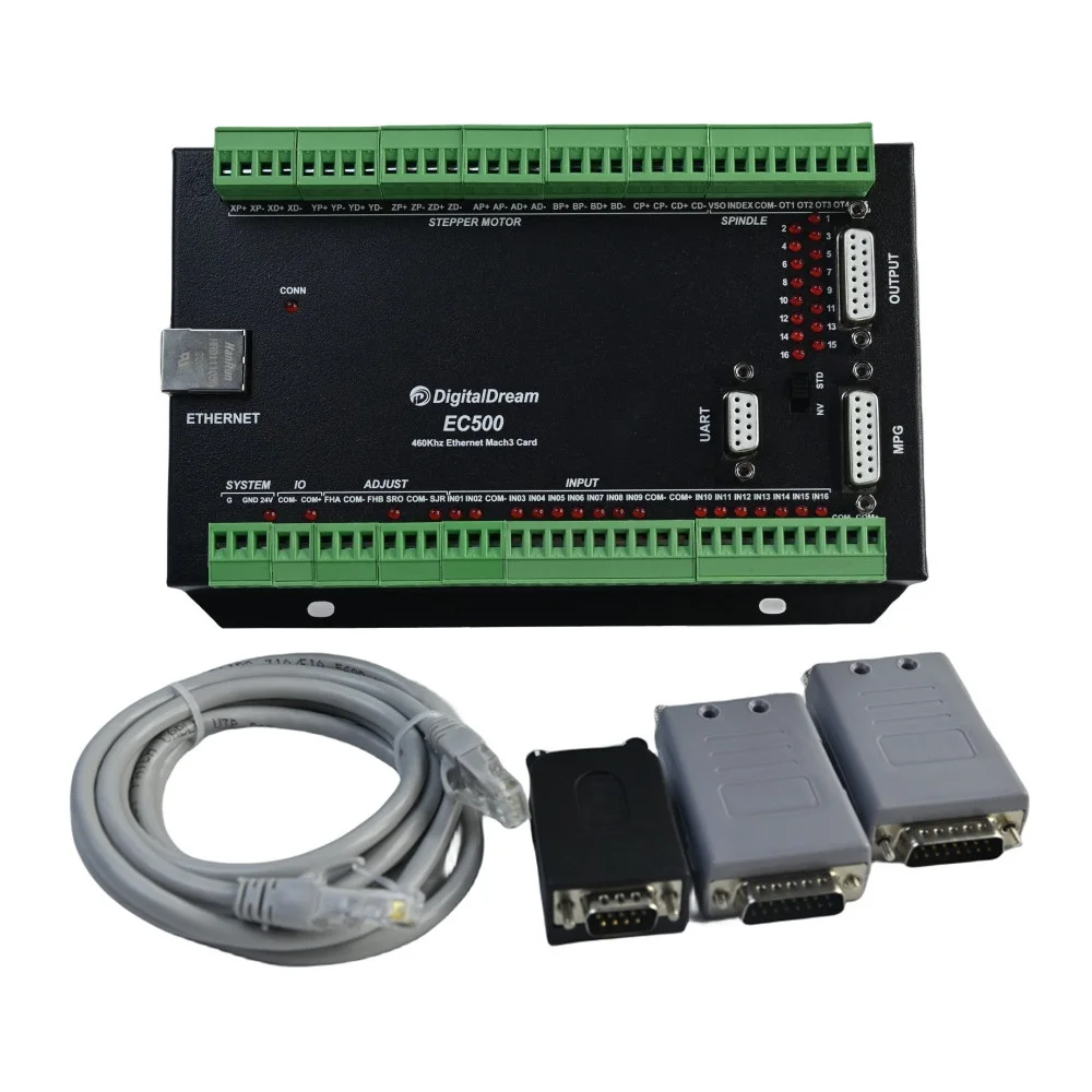 The Newest Mach 3 CNC Controller EC500 3/4/5/6Axis Ethernet Breakout Board CNC For Stepper & Servo Motors Control System