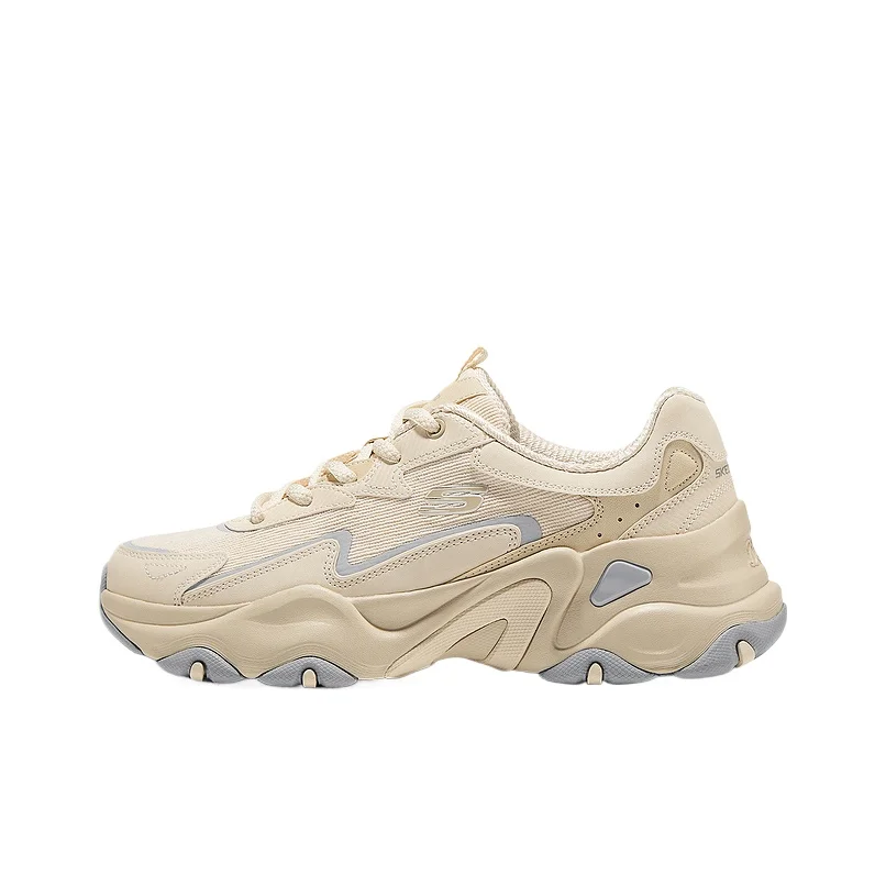 Skechers DLITES Artificial Leather Breathable Low top Chunky Sneakers Women's 150831-NTGY