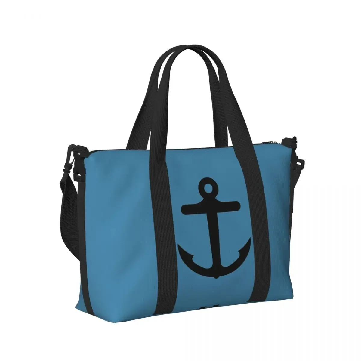 

Nautical Captain Anchor Beach Travel Bag Large Capacity Tote Bags for Gym Sport Women Shopping Duffle Shoulder Bag