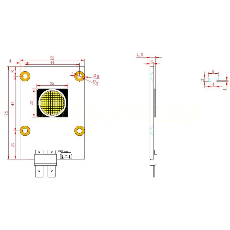 New High Power LED Stage Light 400W 45-50V 8A Cold White High Luminous 36000lm 40000lm For LED Profile Light