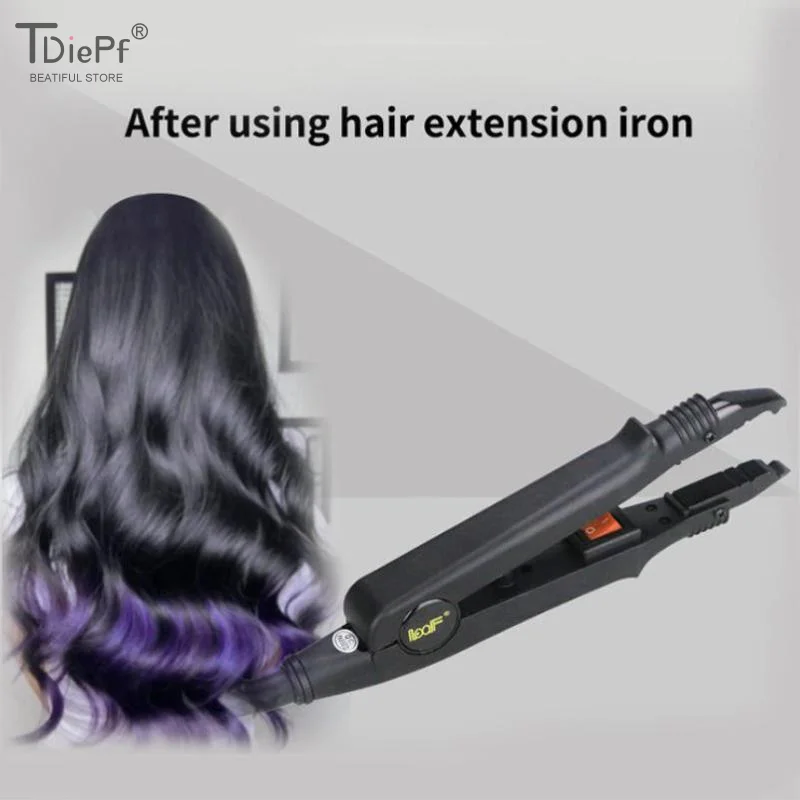 

Professional Hair Extension Tool Hair Connector Heat Iron Connector Adjustable Temperature Melting Tool For Salon EU Plug
