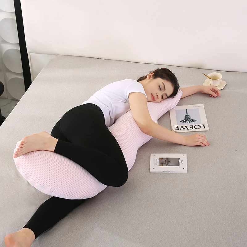 

Ergonomic Pregnant Women's Body Support Pillow Long Strap Leg Clas Side Spers Bedroom Human Factors Abdomen Cuion