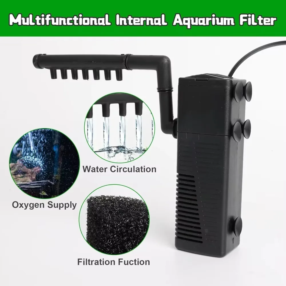 Aquarium Filter Rain Filter Reduce Harmful Substances in Water Abs Material Built-in Oxygen Port Filter Hanging Cylinder