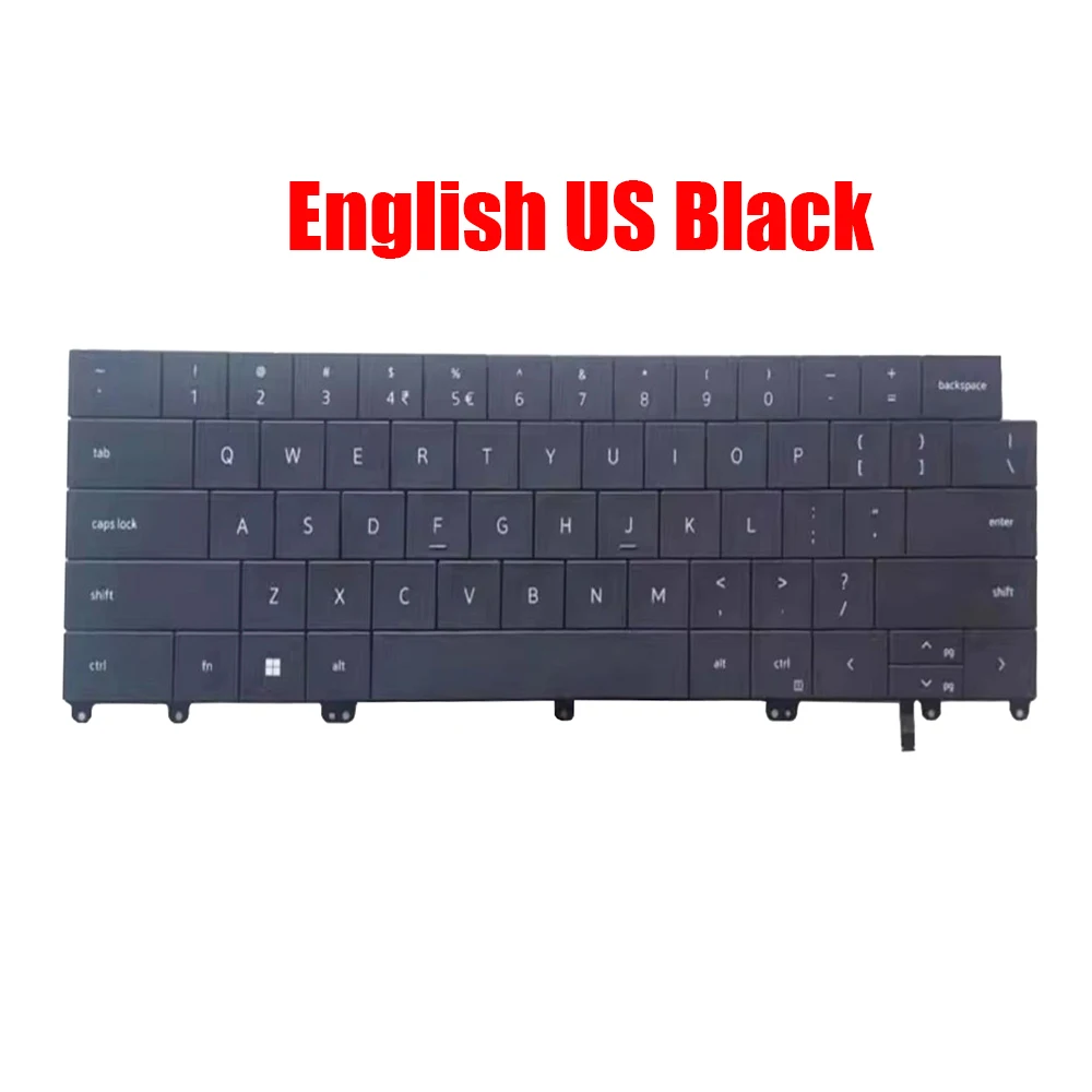 

English US Laptop Keyboard For DELL For XPS 13 Plus 9320 0M6VRM M6VRM PK133OM1B01 SG-B1211-XUA Black/White With Backlit New