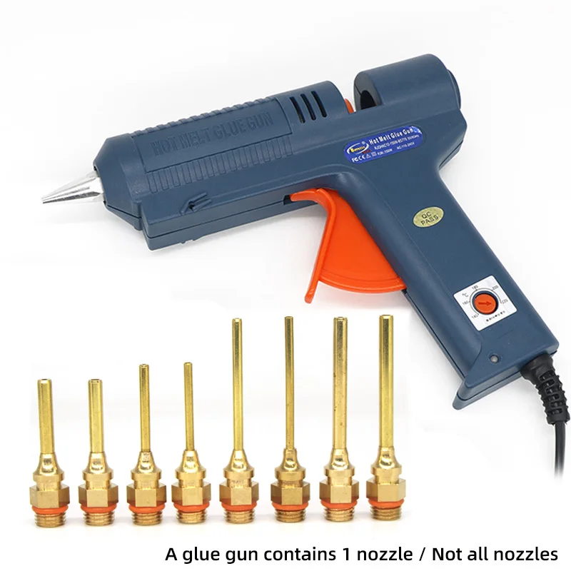 Hot Melt Glue Gun 150W Long Copper Nozzle Adjustable Temperature 11mm Glue Sticks Professional Indusrial Household Glue Gun