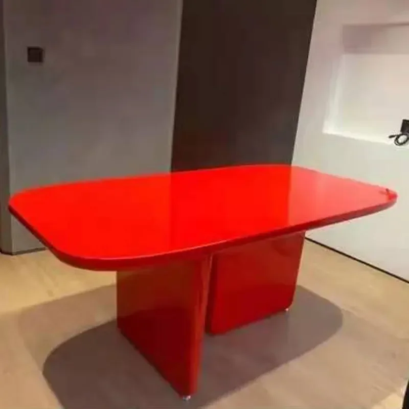 

l # Fashion Design Office Desk Home Furniture Modern Simple Solid Wood Computer Table I Shape Executive Writing Table