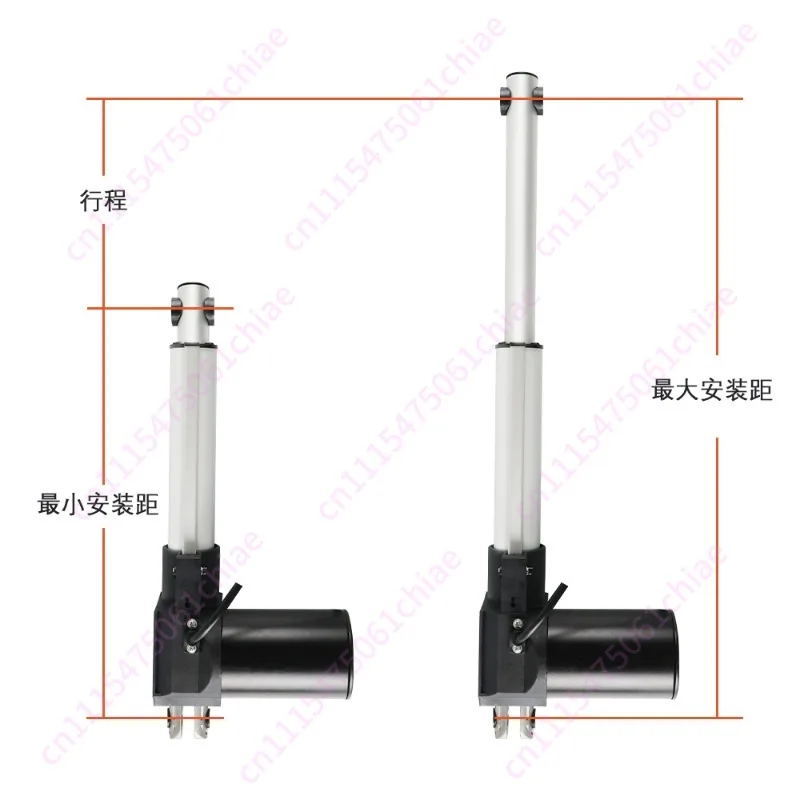 600Mm Stroke Electric Push Rod Maximum Load-bearing 6000N Bed Lifting Folding Foot Pedal Remote Control Motor
