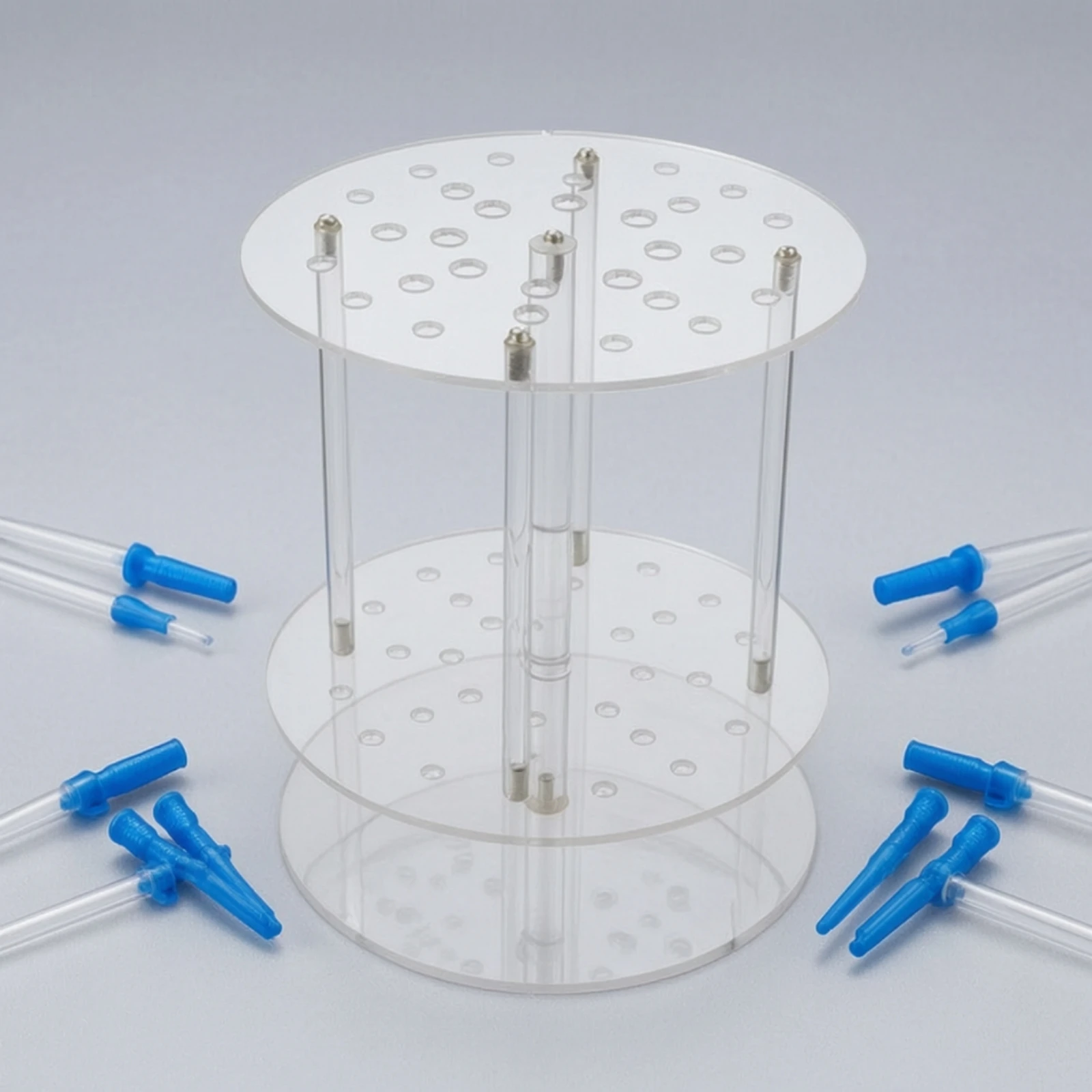 Acrylic Pipette Rack Clear Pipette Rack Laboratory Organizer Long-Lasting Stable for Scientists, Laboratory, Research Bench