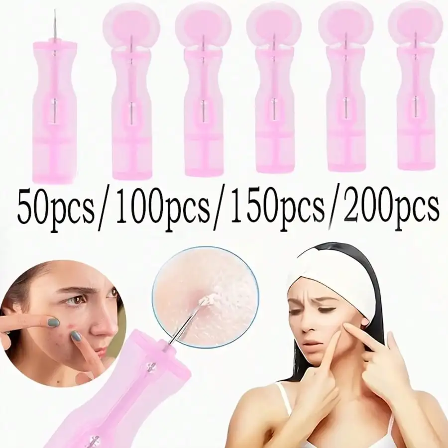 Sterile Acne Needle Blackhead Clip Remover Extraction Popper Pore Black Head Cleaner Face Skin Care Deep Cleansing Needle Tool
