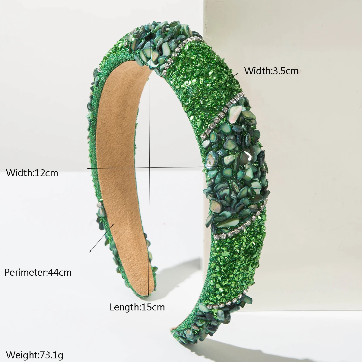 New Fashionable Wide-Brimmed High Top Color Block Hairband with Dazzling Diamond and Stone Accents for a High-End, Versatile