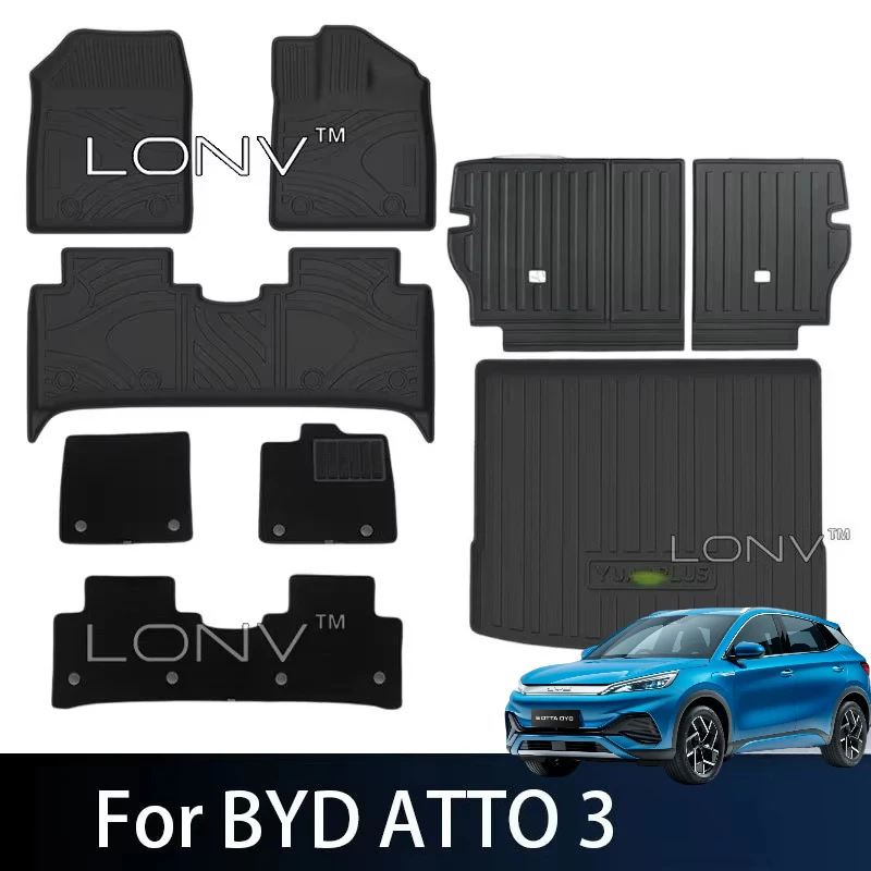 For BYD ATTO 3 Yuan Plus 2026 2025 LHD RHD Car TPE Floor Mat Luggage…