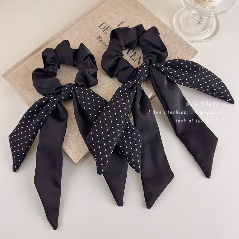 Ruffled Scrunchies Minimalist Basic Style Viral Hair Ties for Women French Korean Daily Ponytail Bun Holder Versatile Elegant