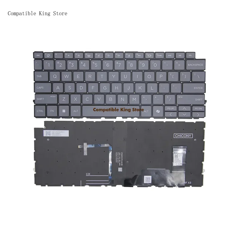 d US Layout Keyboard For HP 1040 14inch G9 G10 G11 14t-eu q292 Gray Color