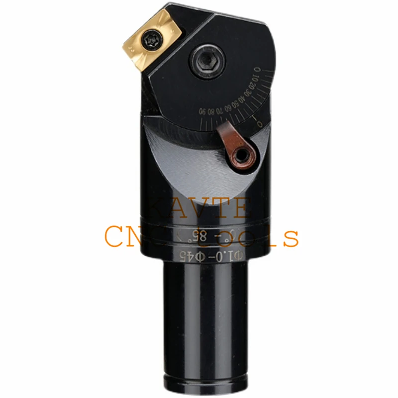 Adjustable universal chamfer cutter straight shank C20/C25 multifunctional milling cutter APMT1604 insert holder 0-85 degree