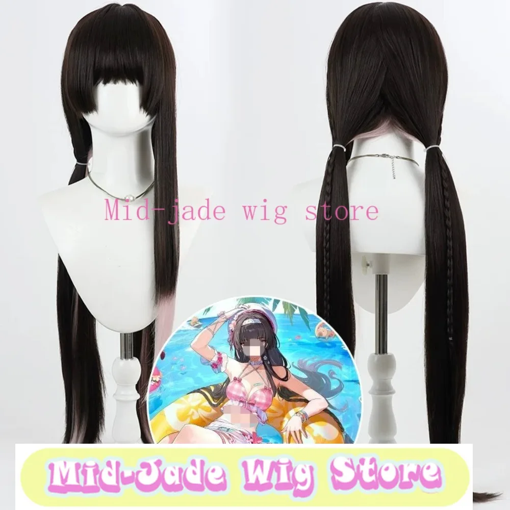 Yuye Qianqiao Cosplay Wig Realistic Scalp Gradient Ponytail Synthetic Hair for Stage Show and Convention