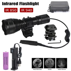 200 Yard T21 IR Flashlight Zoomable Focus 10 Watt 850nm-940nm LED Infrared Radiation Lamp Night Vision Torch Hunting Lantern