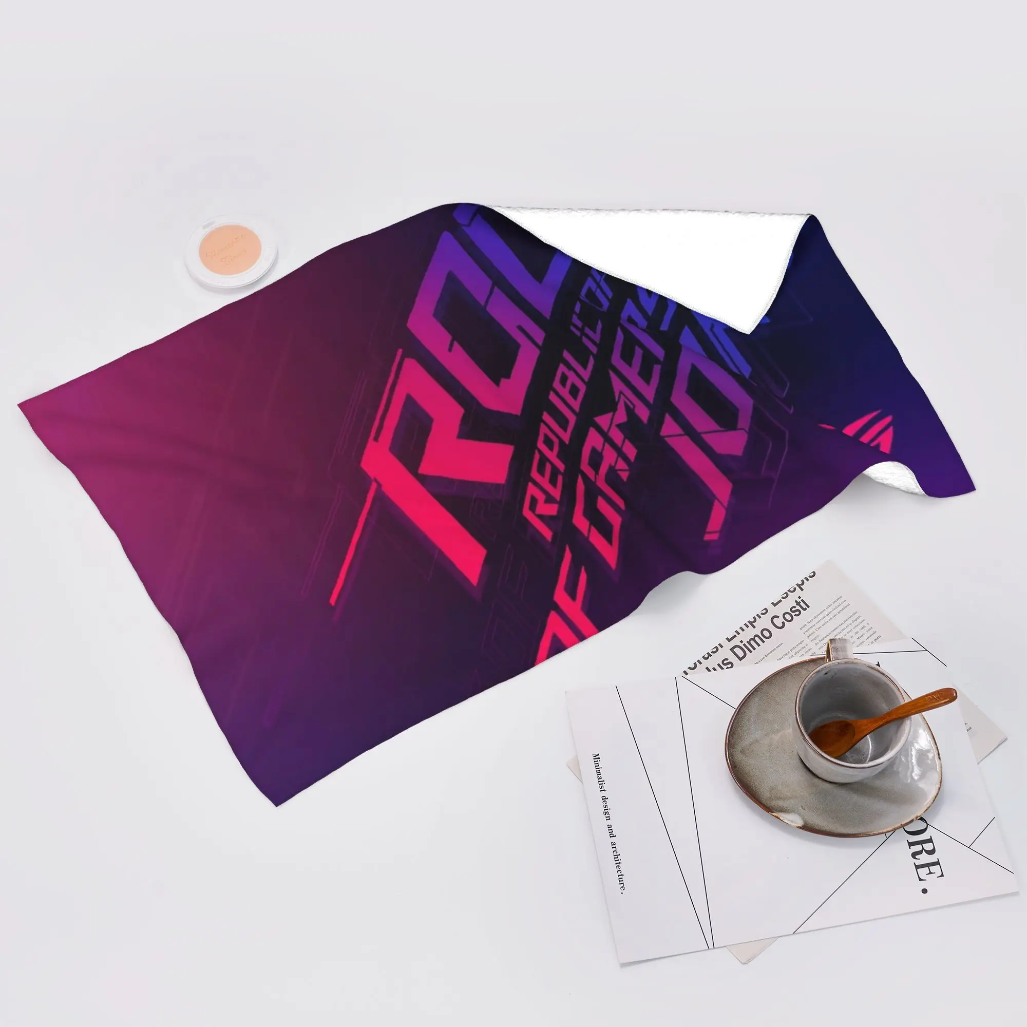 Custom Join the Republic of gamers Rog  Asu Soft Face Towel Quick Dry Pool Bath Cotton Towels Absorbent
