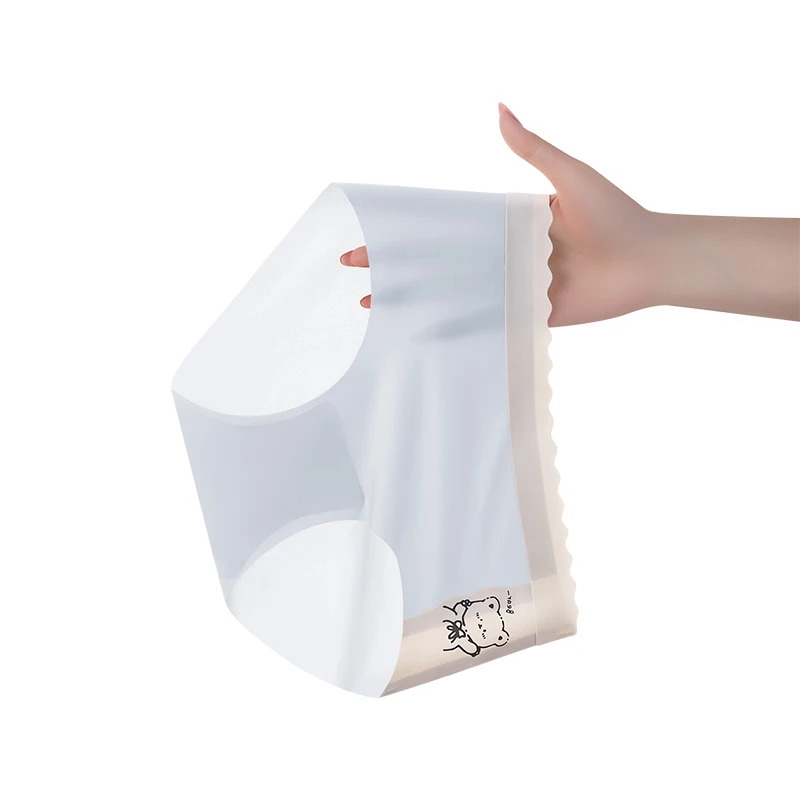 Бесшовные трусики из ледяного шелка для женщин, микро нижнее белье, модные прозрачные треугольные трусики Linergie, комплект женского нижнего белья