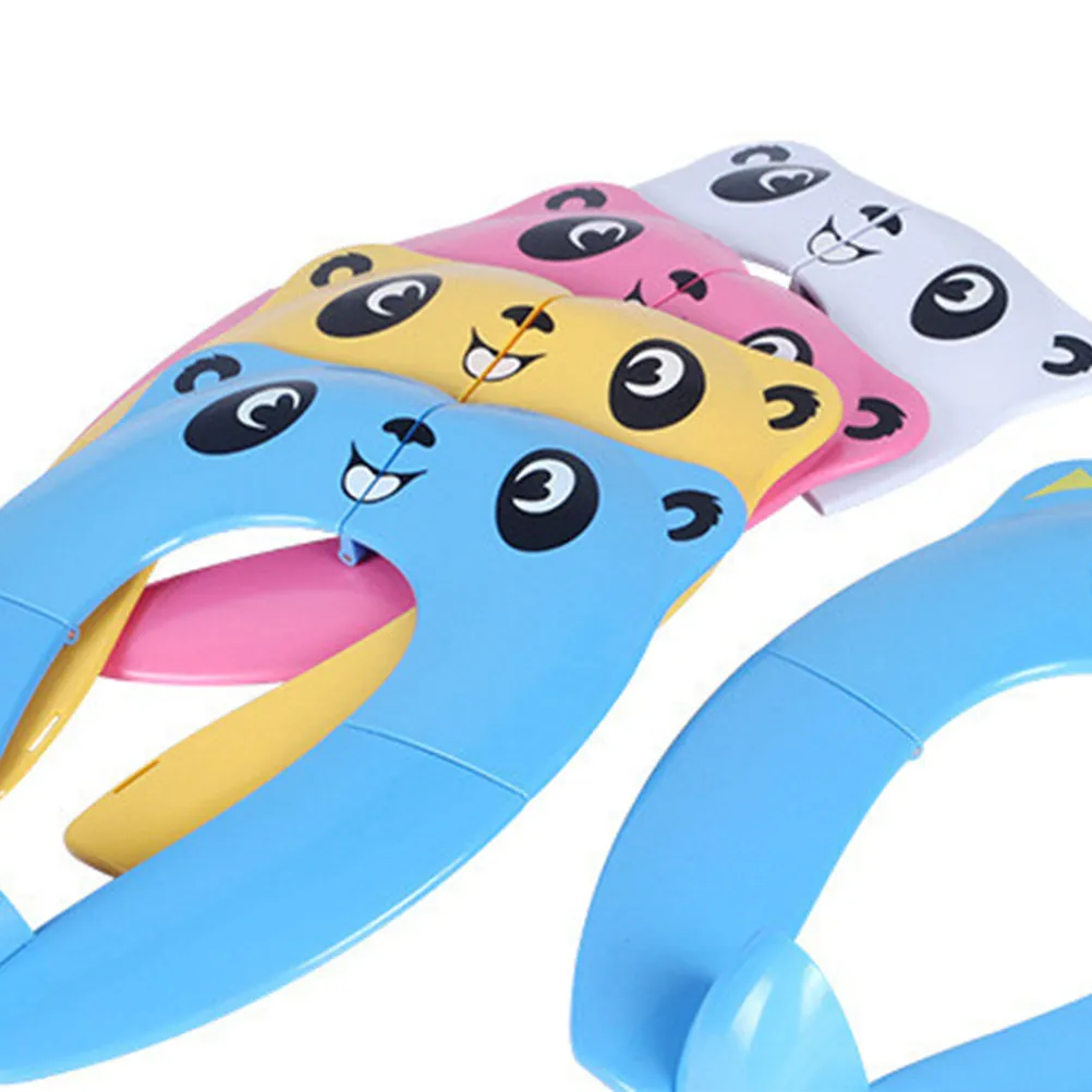 Baby Toilet Training Toilet Trainer Ring Foldable White Toddler Potty Seat Portable Non Slip Handles Safe Comfortable