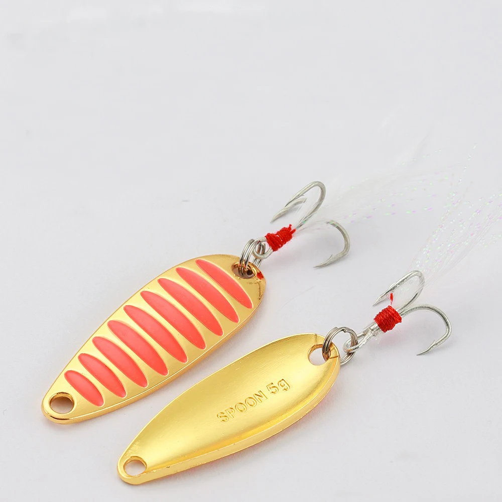 Fishing Lure Spoon 5g 7g 10g 15g 20g Gold/Silver fishing bait Spoon Hard Lures Metal Lure