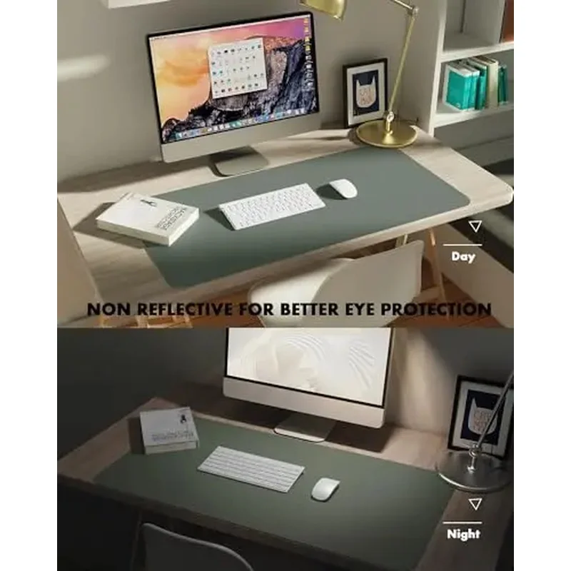 Large Leather Desk Pad Extended Mouse Pad Desk Blotter Protector for Office Home