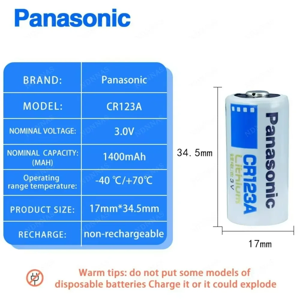 10-50 sztuk oryginalna bateria Panasonic 123 litowa 3V Arlo do aparatu CR123A CR17345 DL123A EL123A 123A — zdjęcie produktu 4
