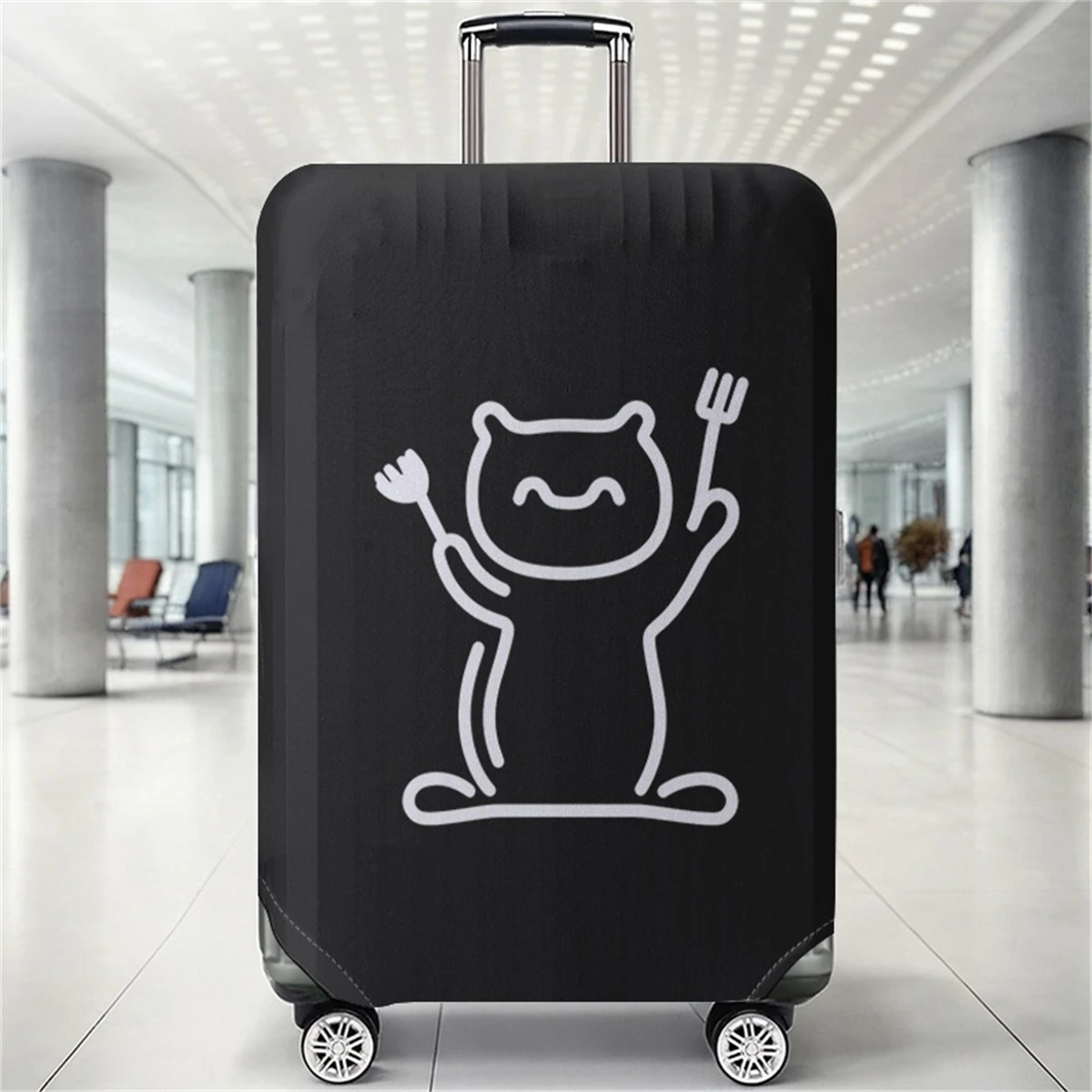 

Cat pattern luggage protection cover, suitable for 18-32 inch luggage covers, luggage handle gloves, travel accessories