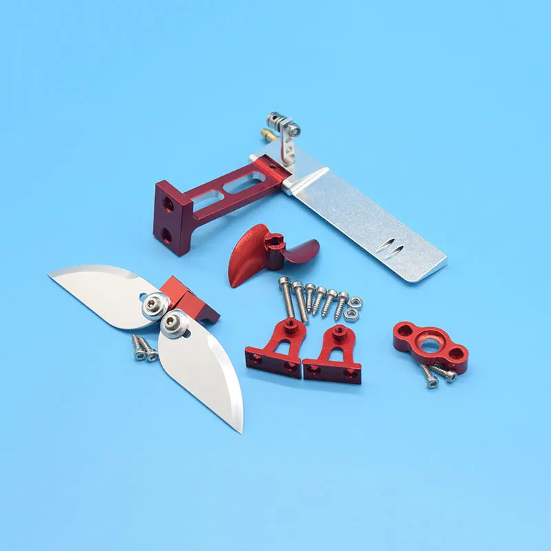 Metal Steering Rudder CNC Propeller Turn Fins Trim Flaps Shaft Spare Parts For UDI903 UDI005 UDIRC RC Boat Parts Upgrade