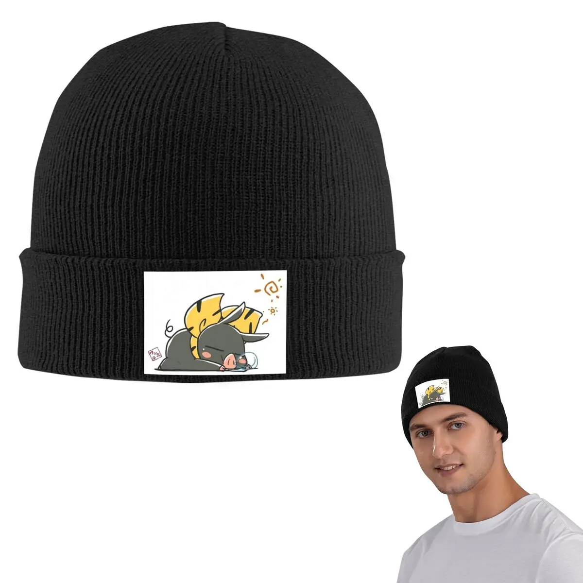 Ranma 1/2 Saotome Pig Girls P Chan Warm Knitted Cap Fashion Bonnet Hat Autumn Winter Outdoor Beanies Hats for Unisex Adult
