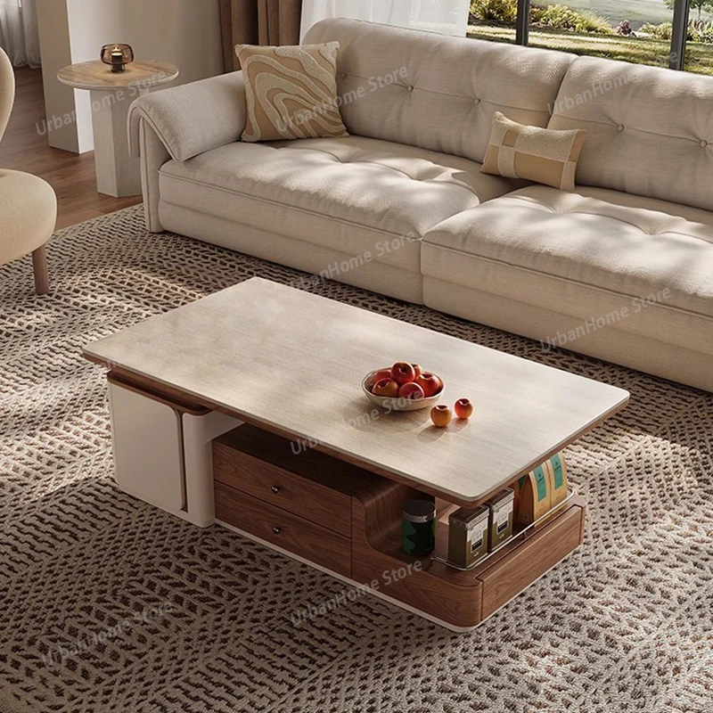 Nordic Minimalist Coffee Table Storage Clear Designer Simple Coffee Table Aesthetic Mechanism Mesas Bajas Lounge Suite Furniture