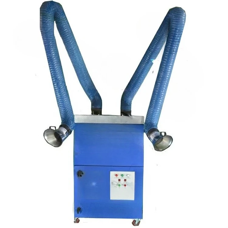 Industrial Mobile Welding Dust Removal/Welding Fume Separator Double Arm/Double Barrel Filter Smoke Filter