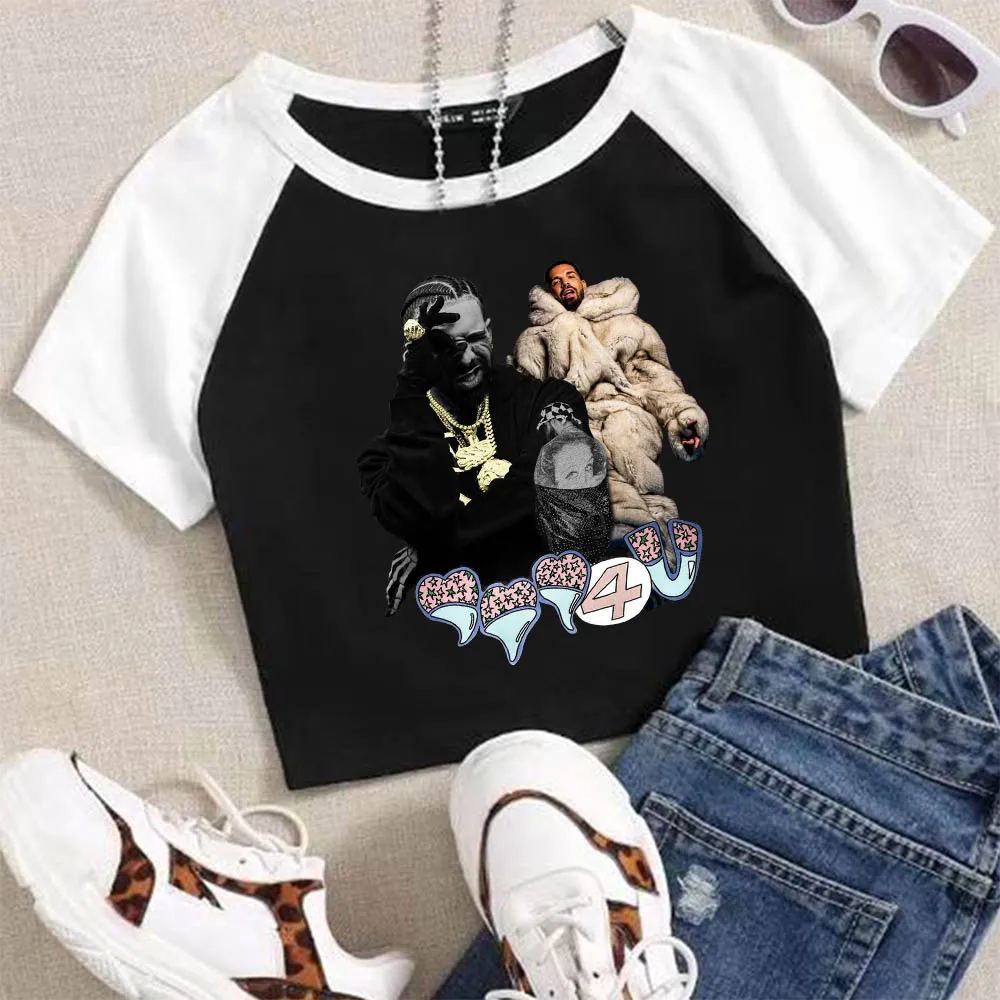 

Drake Tour with Partynextdoor UK Europe 2025 Crop Top Sexy Girls Short Sleeves Shirt Fan Gift