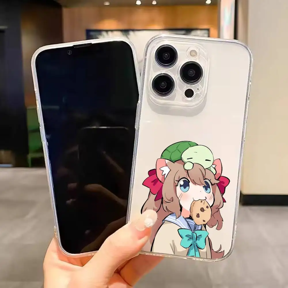 Funda Transparente Neuro Sama Cute para iPhone 17 16 15 14 13 12 11 Mini Pro Max Plus