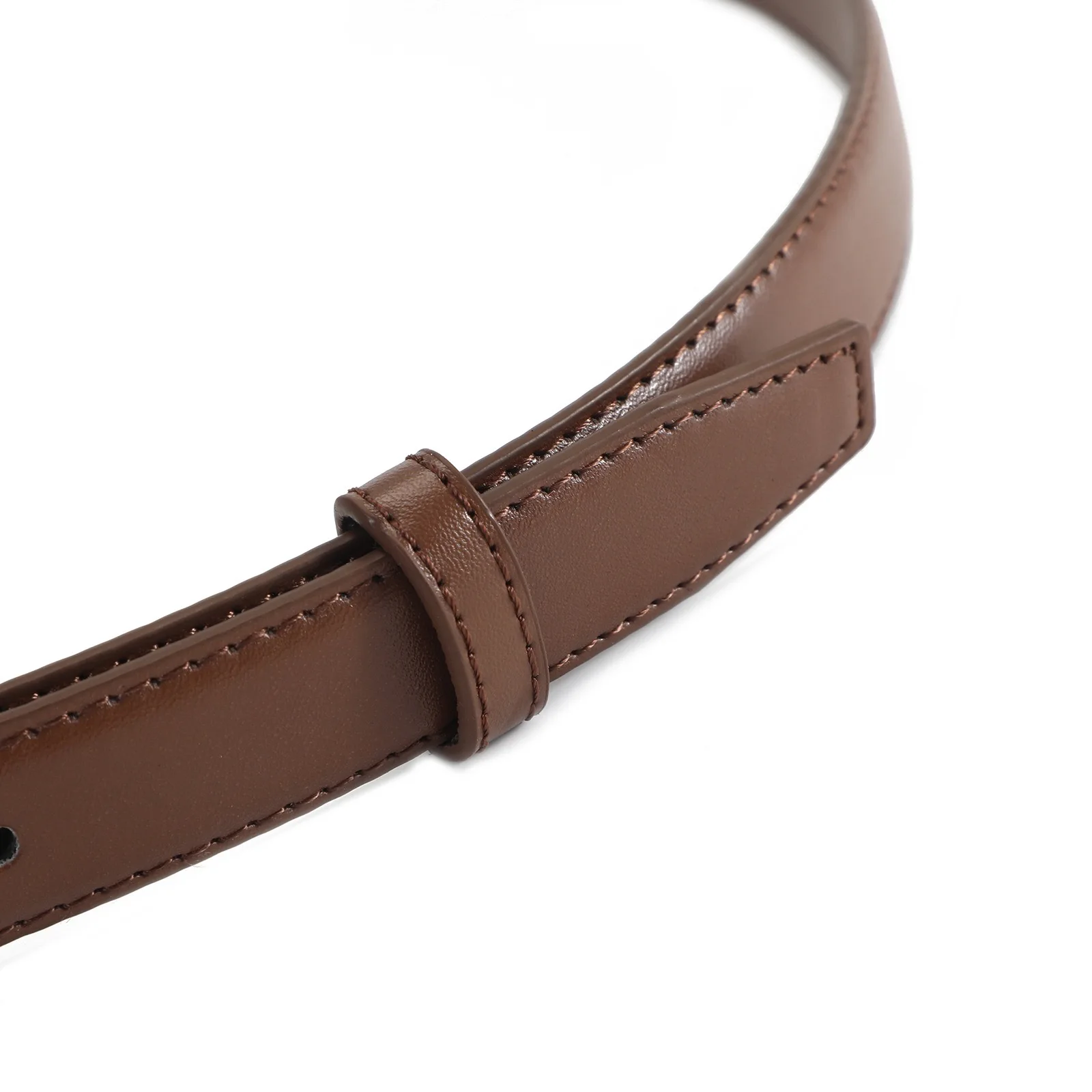 Luxuriöse PU-Ledergürtel für Damen, Modische Goldene Dornschließe, 2,3 cm Breiter Taillengürtel für Kleider & Jeans, Accessoires in Schwarz und Braun – Detail 13