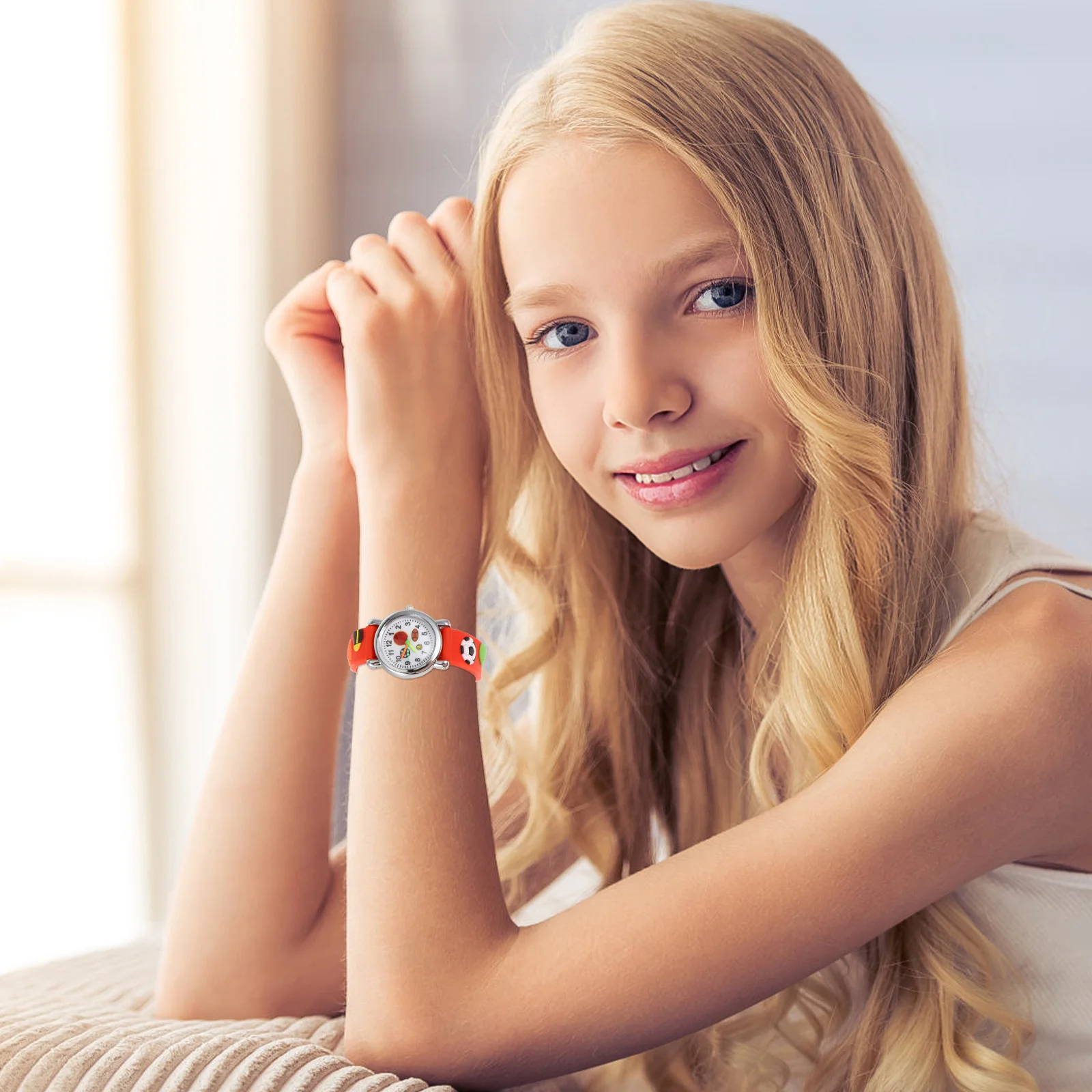 مشاهدة الكرتون تصميم حزام قابل للتعديل ساعة اليد الجميلة هدية عيد الميلاد عيد الميلاد #3