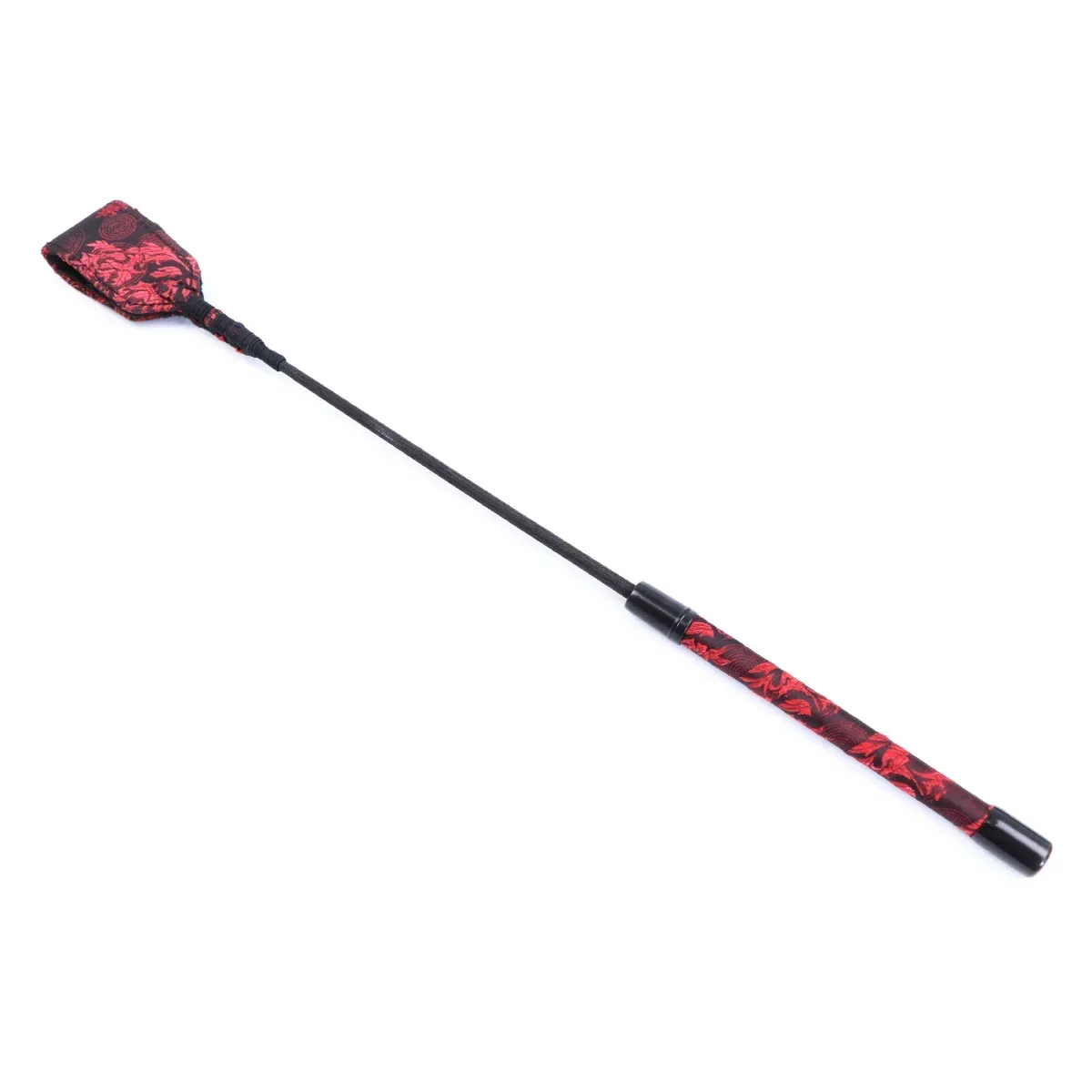 45cm Premium PU Leather Equestrian Riding Crop with Red Cloth Cover