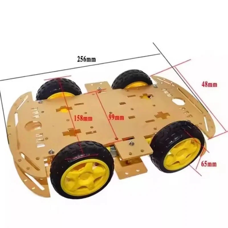 Upgraded R3 Four-Wheel 4WD Intelligent Mini Car Encoder Speed Measurement Tracking Obstacle Avoidance Bluetooth Remote Control R