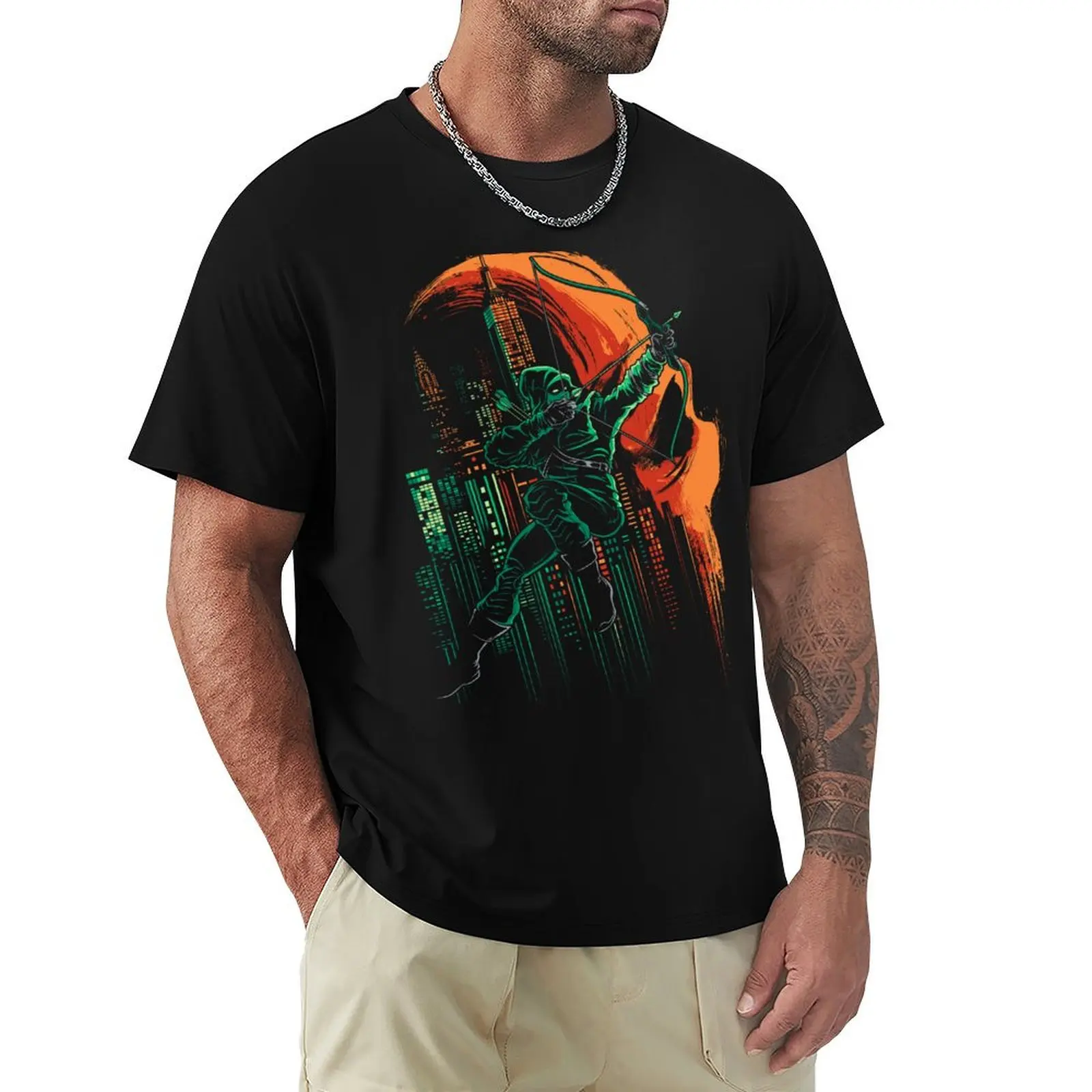 Green Vigilance T-Shirt Big and Tall Basic Tee Shirt