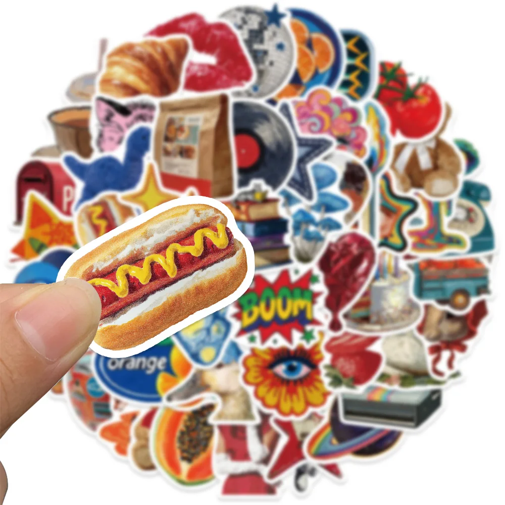 50枚入り Y2K レトロステッカー ノートパソコン 水筒 電話 自転車 スケートボード スクラップブック 落書きステッカー 子供 ティーン 大人向けギフト