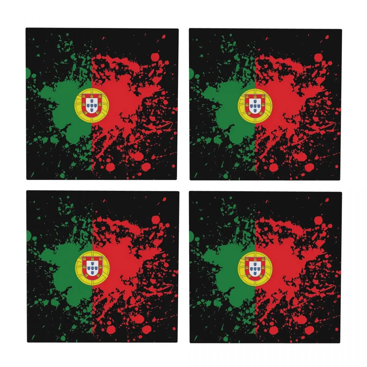 Posavasos con bandera de Portugal, tapete de cerámica resistente al calor, decoración de mesa y accesorios, utensilios para cocina, tapete para mesa de comedor