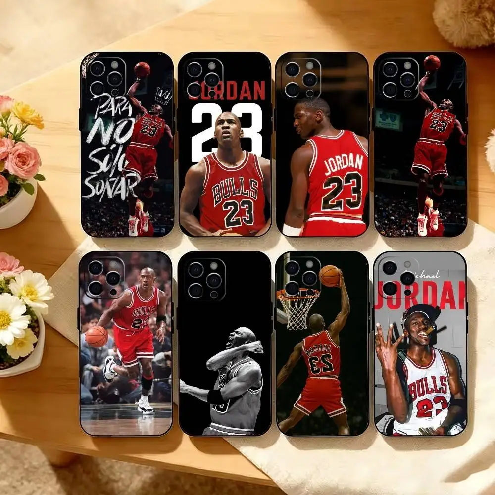 

Basketball Star M-Jordan Phone Case Silicone Soft For IPhone 17 16 15 14 13 12 11 X XR Plus Pro Max Plus