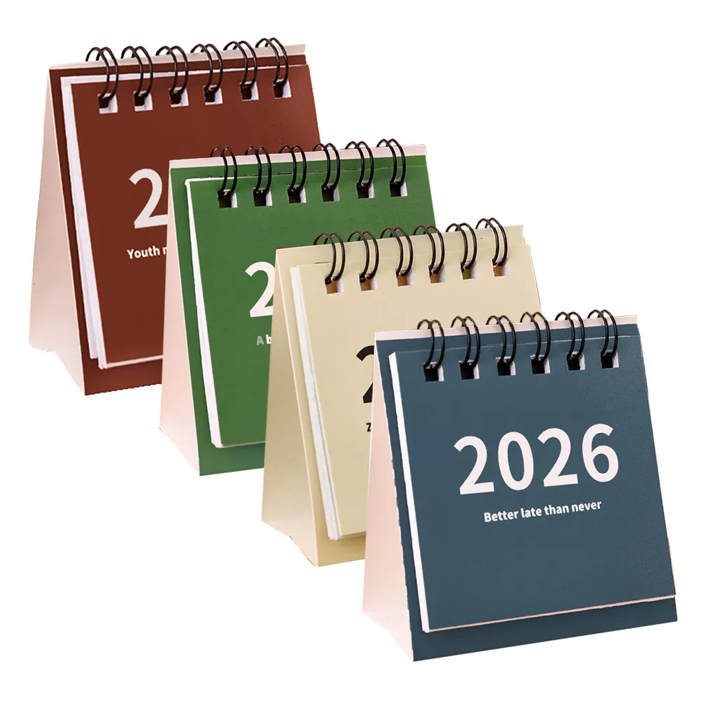 

Standing Flip Mini Desk Calendar 2026 Compact Lightweight Vivid Color Monthly Desktop Planner Office Organizer