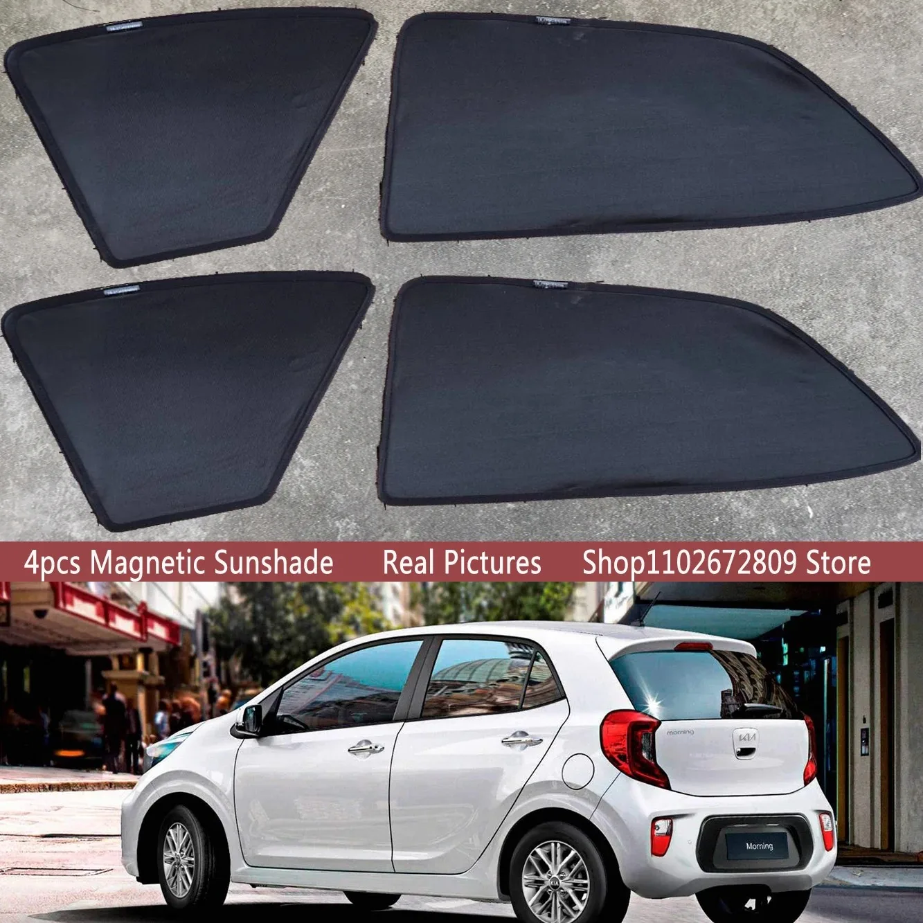 

Magnetic Car Sunshade Shield Front Windshield Frame Curtain Sun Shade For Kia PICANTO JA MORNING 2017 - 2026 Accessories
