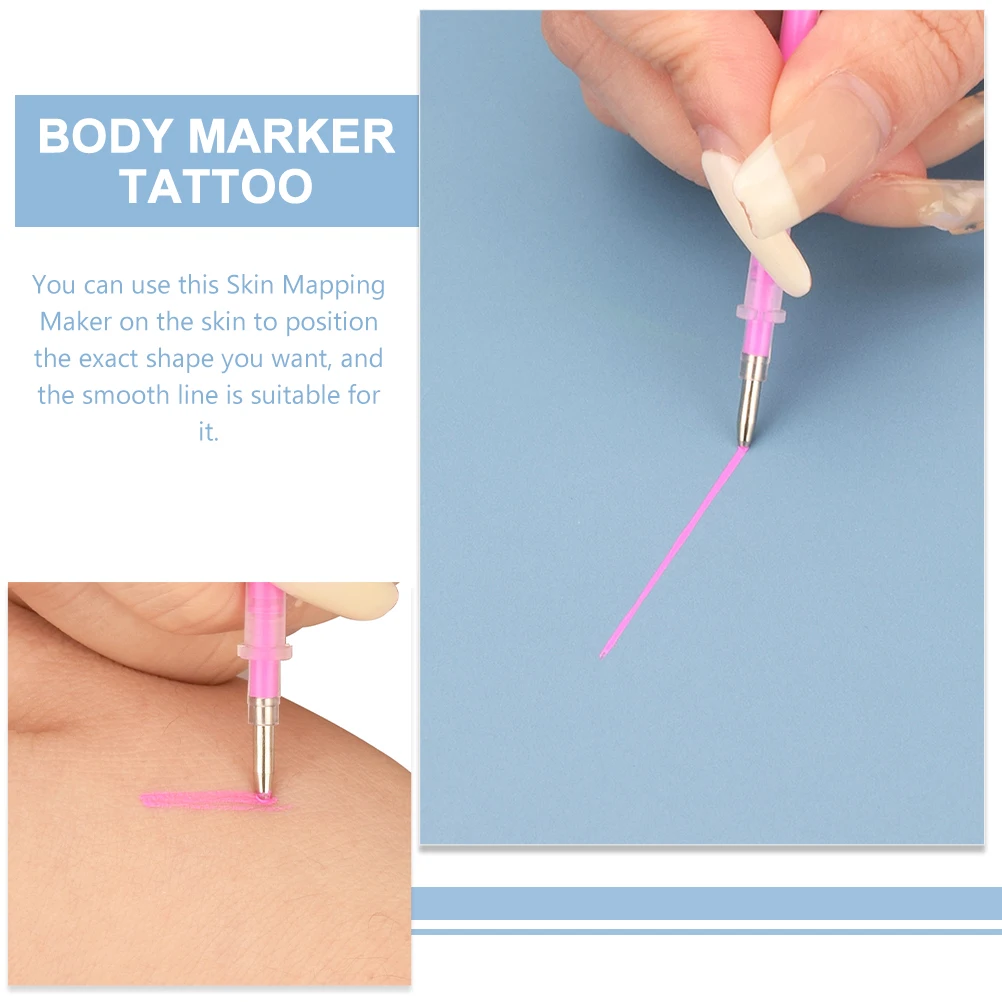 

3Pcs Portable Eyebrow Tattoo Pen for Skin Position Mapping Makeup Drawing Tool Transparent Marker Pen Multifunctional