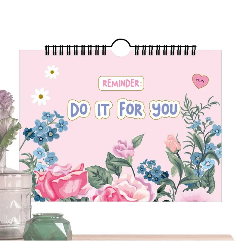 

Floral Cover Planner Notebook 12-Month Diary Notepad Agenda Budget Planner Schedule Organizer Stationery